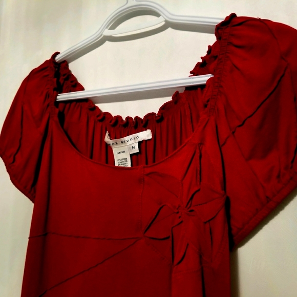 Dressy T-Shirt with Flower Design - Picture 1 of 4